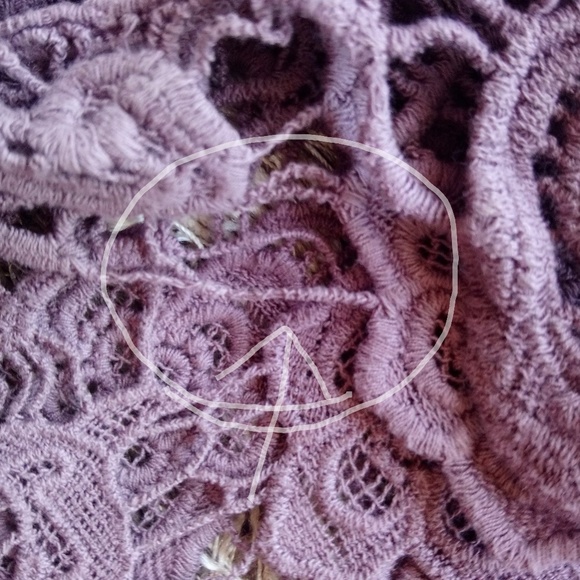 EUC Maurice's Purple Gray Lace Top - Picture 4 of 4